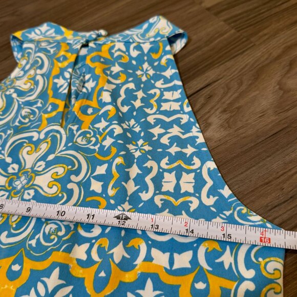 Ann Taylor Tile Print Mixed Media Draped Halter Top Womens MD - *NWT!* - Picture 8 of 9